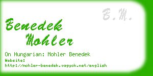 benedek mohler business card